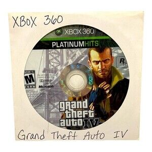 Grand Theft Auto 4 Platinum Hits Xbox 360 (NO HARD COVER CASE)